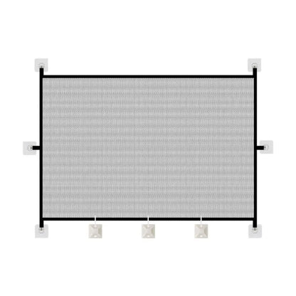 Portable Retractable Pet Barrier Fences Folding Anti-Escape Pet Safety Gate Mesh with Hooks Dog Isolation Gate Hallways