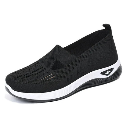 2025 Spring Women's Sports Shoes Mesh Fashionable Breathable Lightweight Non-slip Wear-resistant Casual Sports Shoes Flat Shoes