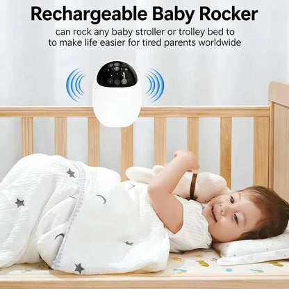 Portable Baby Stroller Rocker Baby Sleep Soothing Device Wireless Bluetooth Sleep Aid Vibrating With Soothing Music White Noise