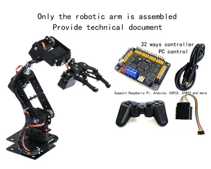 Robotic Arm Kit 6 Dof Programming Robotic Arm DIY kit for Arduino Raspberry Pi Robot For UNO/ESP32 Open Source Code and Tutorial