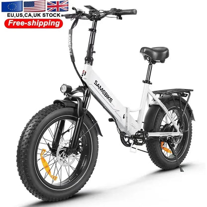 20*4.0 inch fat tire folding electric bicycle, 750W motor urban mountain E-Bike, 48V13AH battery adult electric scooter