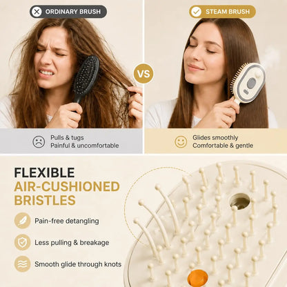 Electric Spray Air Cushion Comb for Women Retractable Hair Massage Brush for Thick Fine Curly Hair Electric Steam Brush for Hair