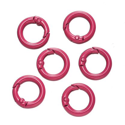 5Pcs Colorful  O Ring Spring Clasp Openable Round Carabiner Keychain Clips Hook Dog Chain DIY Jewelry Buckle Connector
