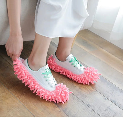 1pair Dust Cleaner Grazing Slippers House Bathroom Floor Cleaning Mop