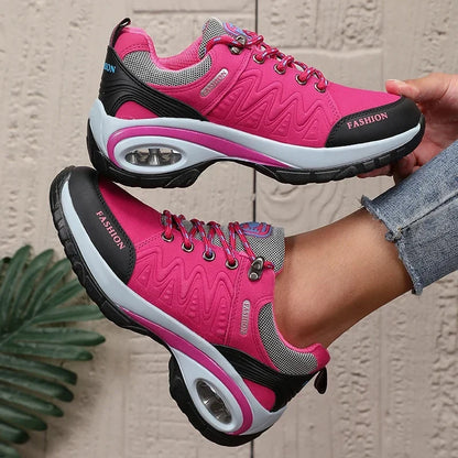 Fashionable Women's Black Genuine Leather Sports Shoes  Breathable and Comfortable Sports Shoes Suitable for Daily Use Exercise