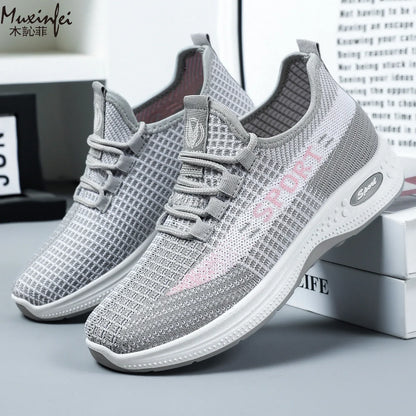 New Spring Fabric Shoes for Women Anti Slip Soft Soled Flat Shoes Casual Sports Shoes Comfortable Women's