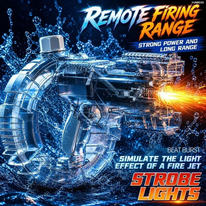 Electric Water Gun Automatic Water Blaster with LED Lights High Pressure Long Range Summer Beach Pool Outdoor Toy for Kids Adult