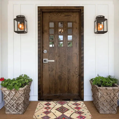 Moroccan Berber Rug Boho Style Front Door Mat Anti-Slip Antique Bohemian Geometric Doormat Floor Bathroom Entrance Rug Carpet
