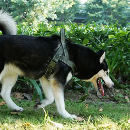 Outdoor Training Vest A7 Dog Traction Rope Dog Harness 1000D Nylon Adjustable Tactical Anti-Pull Dog Harness for Large Dogs