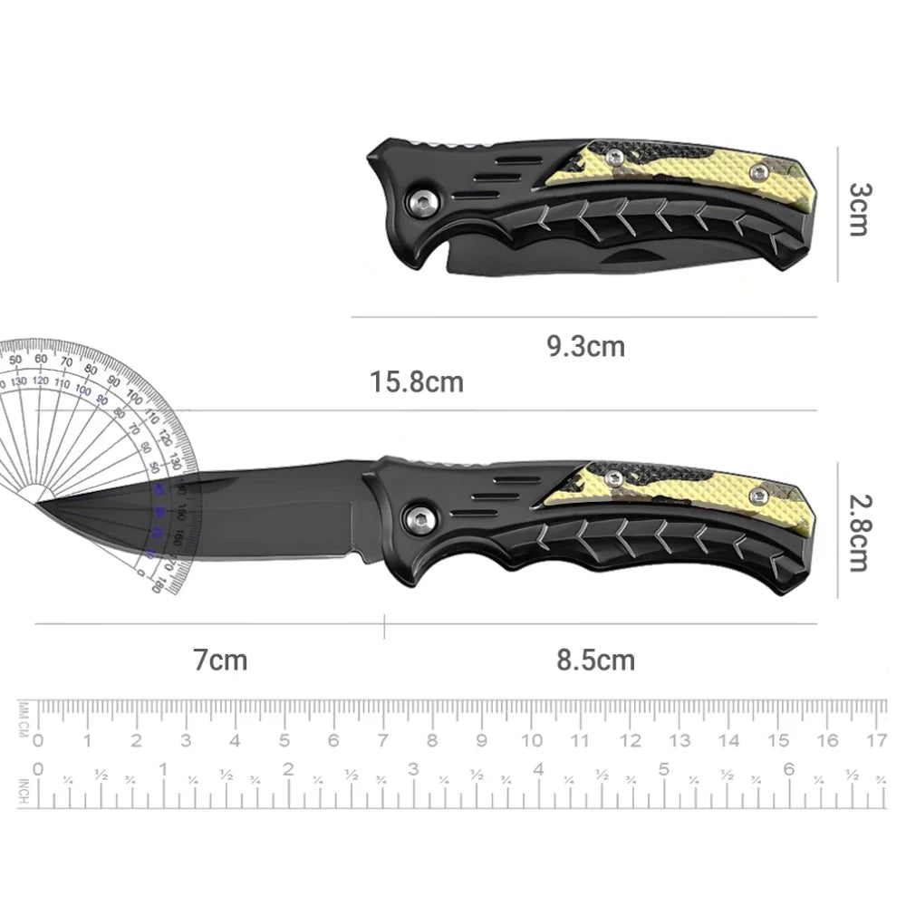 Folding knife Stainless steel High-hardness Pocket knife Outdoor Fishing knife Survival knife for Men