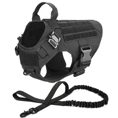 Tactical Vest Pet German Shepherd Golden Retriever Tactical Training Dog Harness and Leash Set For All Breeds Dogs