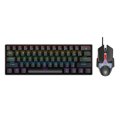 Mechanical keyboard and mouse set, 60% Portable Mini Wired Keyboard and Mouse combos, 61 Keys Phantom RGB keyboard and mouse kit