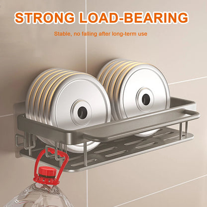 Wall Mount Kitchen Sponge Holder Sink Drain Rack Soap Drainer Towel Rack Shelf Organizer bathroom Storage Accessories