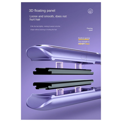 ABUB Electric Ceramic Hair Straightener 5 Temps Mini Straightener Heating Comb Anti Scalding Styling Tool-D US Plug