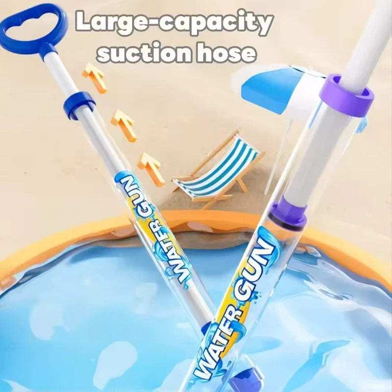 Pull-Type Water Gun, Clear Tube Squirt Shooter, Summer Water Toy for Beach, Pool, Drifting & Outdoor Party Activities