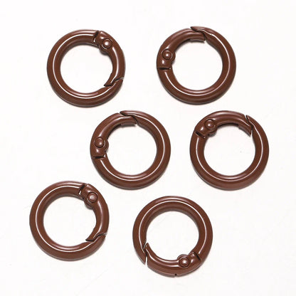 5Pcs Colorful  O Ring Spring Clasp Openable Round Carabiner Keychain Clips Hook Dog Chain DIY Jewelry Buckle Connector