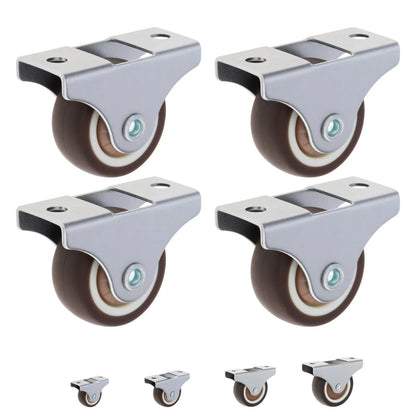 4pcs 1 inch/1.25 inch/1.5 Inch/2 inch Universal Casters Furniture Wheel Caster Silent Trolley Wheels for Sofa Chair Table