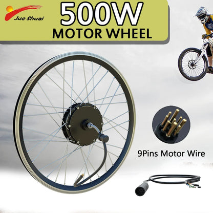 Electric Bike Motor Wheel 36V 250W 350W 500W Brushless Gear Hub Motor Front Rear 20"24"26"27.5"28"29"700C E Bike Motor Wheel