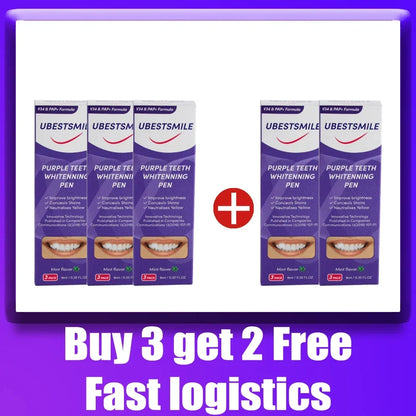 Purple Instant Teeth Whitening Pen Tartar Toothpaste Clean Teeth Stains No Sensitivity for Clearer Brighter Smile Cavity Care bd