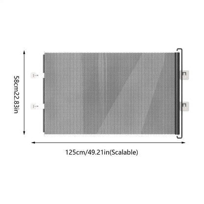 Retractable Pet Gate Dog Retractable Gate No-Drill Childproof Net Fence Cat Baffle for Indoor Staircase Patio Fireplace Deck