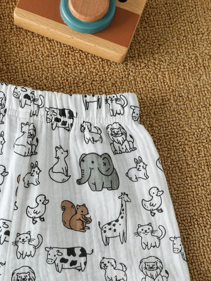 2025 New Summer Dinosaur Cartoon Printed Short-sleeved T-shirt and Shorts, Fashionable and Versatile Two-piece Set for Baby Boys