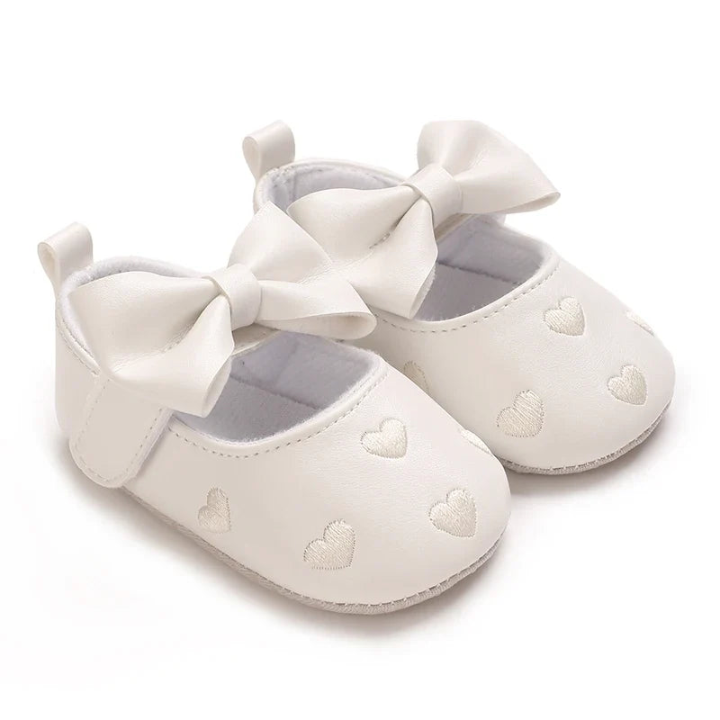 0-1year Baby Shoes Infant Pre-Walker Shoes Girls Princess Bow Shoes