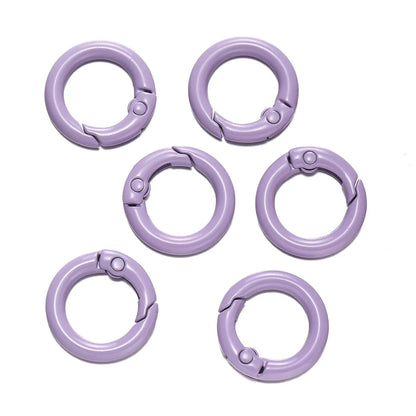 5Pcs Colorful  O Ring Spring Clasp Openable Round Carabiner Keychain Clips Hook Dog Chain DIY Jewelry Buckle Connector