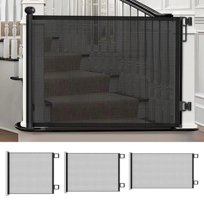 Automatic Pet Mesh Isolation Net Retractable Pet Gate For Kid Dog Fence Easy Install Pet Gate For Stairs Doorways Outdoor