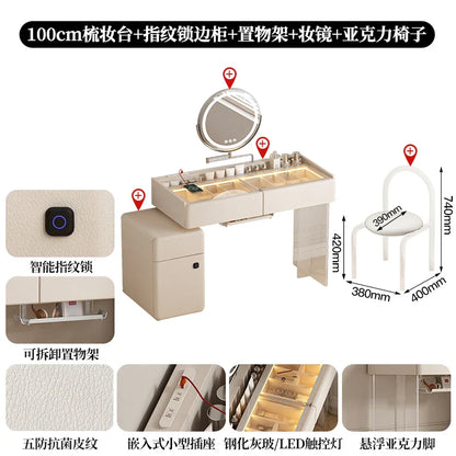 Makeup Dressing Vanity Table Accessories Storage Modern Vanity Table Bedroom Table De Maquillage Avec Miroir Bedroom Furniture