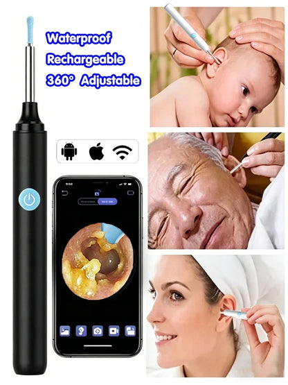 Multifunctional Ear Cleaner Camera 360°Adjustable Endoscope Ear Pick. USB-C Charging Ear Cleaner Family Ear Care Kit for Family