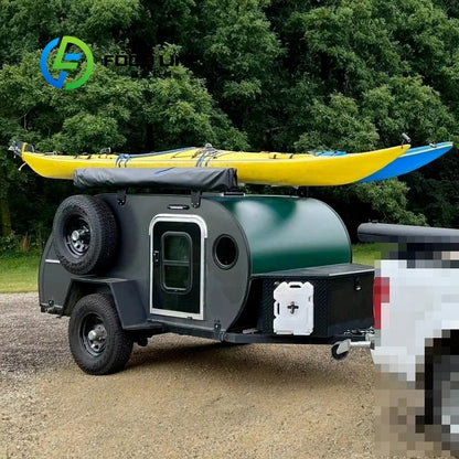 Family Camping Trailer Large Storage Space Foldable Utility Cart For Camping RV Trip Picnic Beach And Outdoor Campground Use