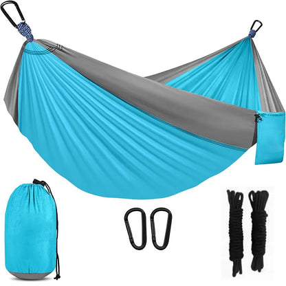Camping Hammock Portable Hammocks with Tree Straps Attached Carry Bag Perfect for Outside Indoor Hiking Beach Backpack Travel