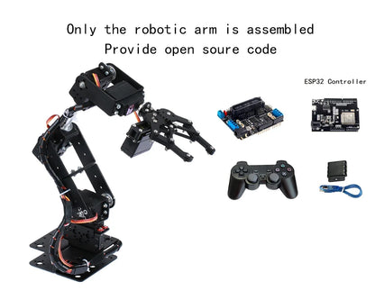 Robotic Arm Kit 6 Dof Programming Robotic Arm DIY kit for Arduino Raspberry Pi Robot For UNO/ESP32 Open Source Code and Tutorial
