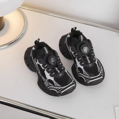 Children’s Sports Shoes 2026 Autumn New Casual Running Sneakers Boys Girls Premium Design Retro Dad Sneaker Lightweight Non Slip