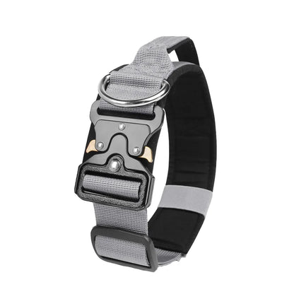 Tactical Dogs Collars with Handle Heavy Duty Military Dog Collar for Medium Large Dogs Collar with Quick Release Pets Collar