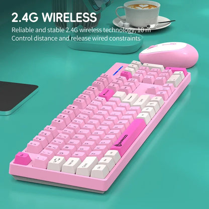 Shipadoo Gaming Wireless Keyboard and Mouse Combo Set,Computer Wireless Laptop Desktop Office Accessories Free Wireless Mouse