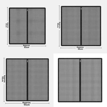 New Metal Mesh Dog Barrier Fences Breathable with Zipper Net Stairs Gate Easy to Install Folding Dog Safety Fence for Cats Dogs
