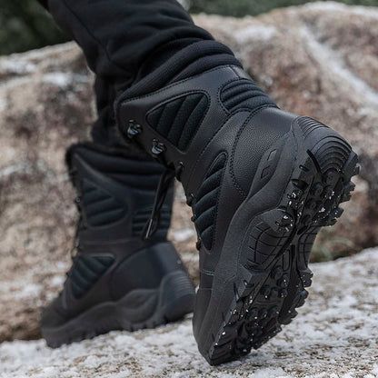 Men's Winter Snow Boots Warm and Non Slip Hiking Shoes New Men's Outdoor Hiking and Fishing Sports Shoes with Fleece Men's Boots