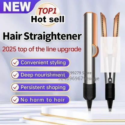 2-in-1 Hair Straightener and Dryer Combo - Negative Ion Heating Flat Iron for Quick, Long - Lasting Hair Styling at Home，salon
