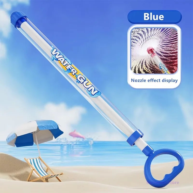 Pull-Type Water Gun, Clear Tube Squirt Shooter, Summer Water Toy for Beach, Pool, Drifting & Outdoor Party Activities