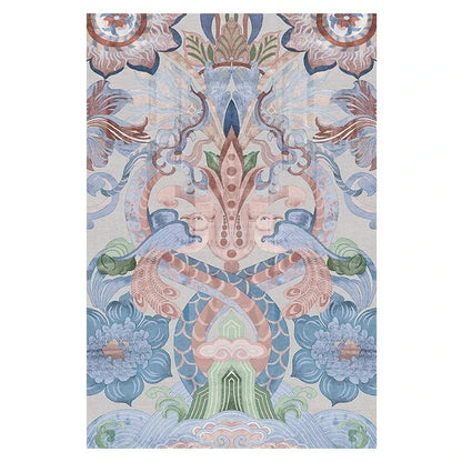 Light Luxury Cloakroom Carpet Home Non-slip Mat Large Area Bedroom Decor Washable Rug European Retro Carpets for Living Room