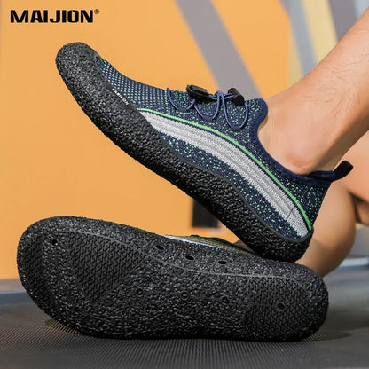 Barefoot Beach Wading Shoes Men's Quick Dry Mesh Water Sports Shoes Women Anti-slip Seaside Aqua Shoes Outdoor Wading Sneakers
