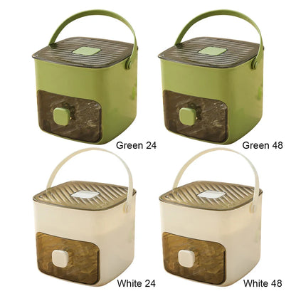 Portable Ice Maker Machine with Storage Drawer & Handle Compact Ice Making Tool Machines for Household & Outdoor Use
