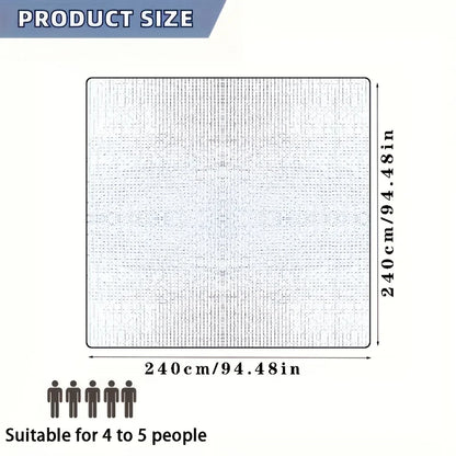 Camping Mat Waterproof Large Foldable Silver Blue Four Season Moisture Proof Easy Clean Picnic Beach Park Outdoor Hiking Travel