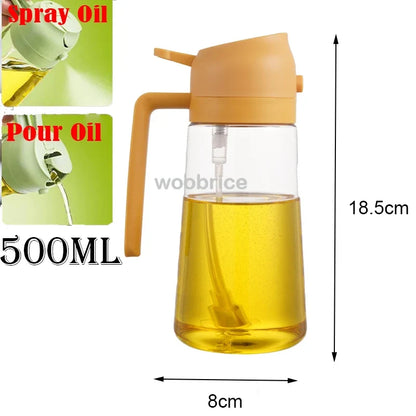2in1 Kitchen Spray Oil Dispenser Oil Sprayer Polisher Or Only Brush Spray for Air Fryer Salad Grilling Roasting Cooking Kitchen