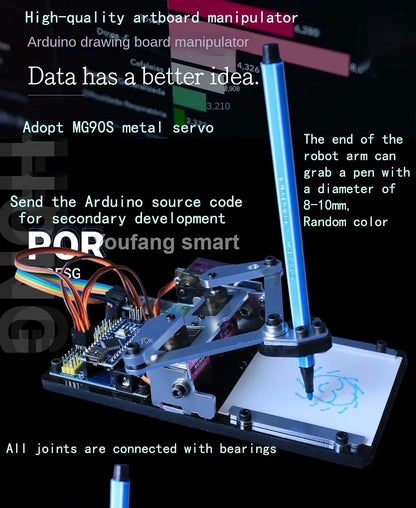 Drawbot Robot MG90S Manipulator Artboard Bots APP Drawing Machine For Arduino Robot DIY Kit For NANO Programmable Robot Starter
