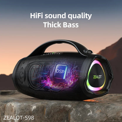 ZEALOT S98 160W Big Power Portable Bluetooth Speaker Wireless TWS Subwoofer Bluetooth Speaker Waterproof Mobile HIFI Quality