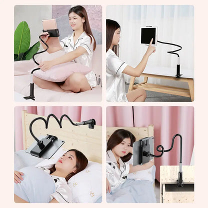 Gooseneck Tablet Holder Desk Lazy Phone Holder With Flexible Phone Clip Phone Tablet Bracket For IPad Tablet Stand Accessories