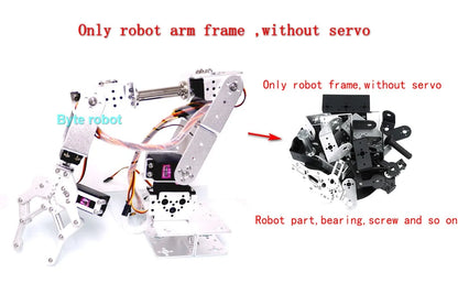 Robotic Arm Kit 6 Dof Programming Robotic Arm DIY kit for Arduino Raspberry Pi Robot For UNO/ESP32 Open Source Code and Tutorial