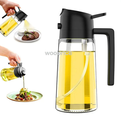 2in1 Kitchen Spray Oil Dispenser Oil Sprayer Polisher Or Only Brush Spray for Air Fryer Salad Grilling Roasting Cooking Kitchen